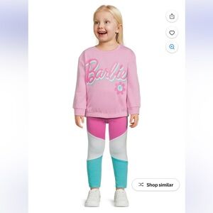 Mattel Inc. TODDLER Girls Barbie Legging Colorblock Sweatsuit Set Sweatshirt 2T